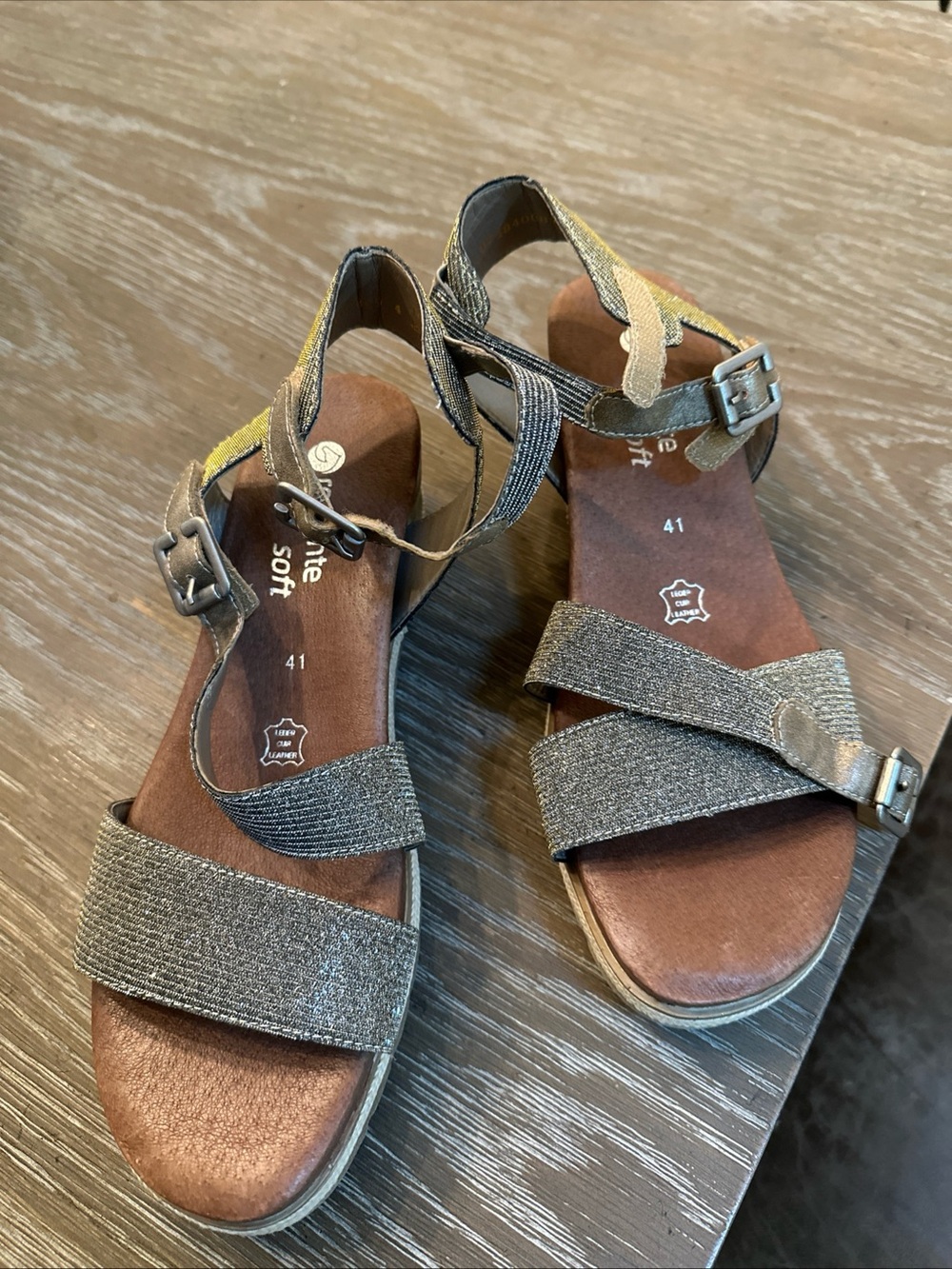 Remonte Metallic silvery gold Strappy Comfort Sandals